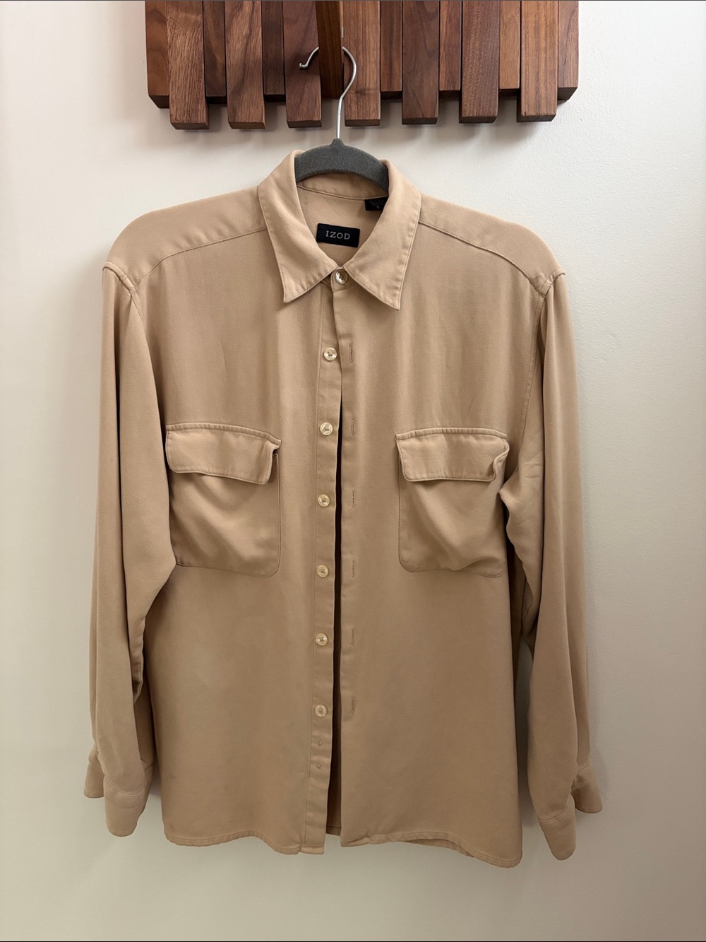 Vintage IZOD 100% Silk Button-Down Shirt